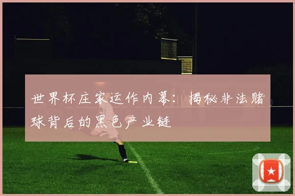 世界杯庄家运作内幕：揭秘非法赌球背后的黑色产业链